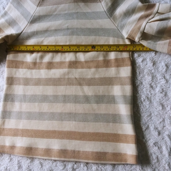 Maeve Helsa striped top bell sleeves metallic - Picture 11 of 11